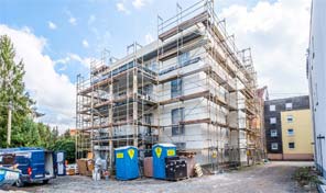 Wohnungsbau-Baustelle in Sankt Wendel 